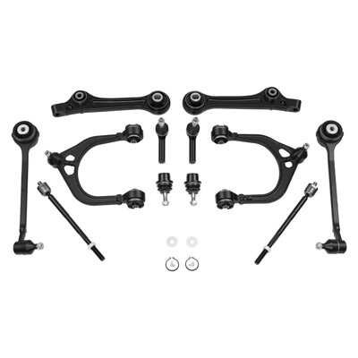 Ensemble de bras de suspension supérieur et inférieur gauche, avant gauche et droit compatible avec un ensemble de suspension d'origine compatible avec les modèles Chrysler 300 rw 2011-2017, Dodge Défi rw 2011-2017, Dodge charger rw 2011-2014 (14 pièces)