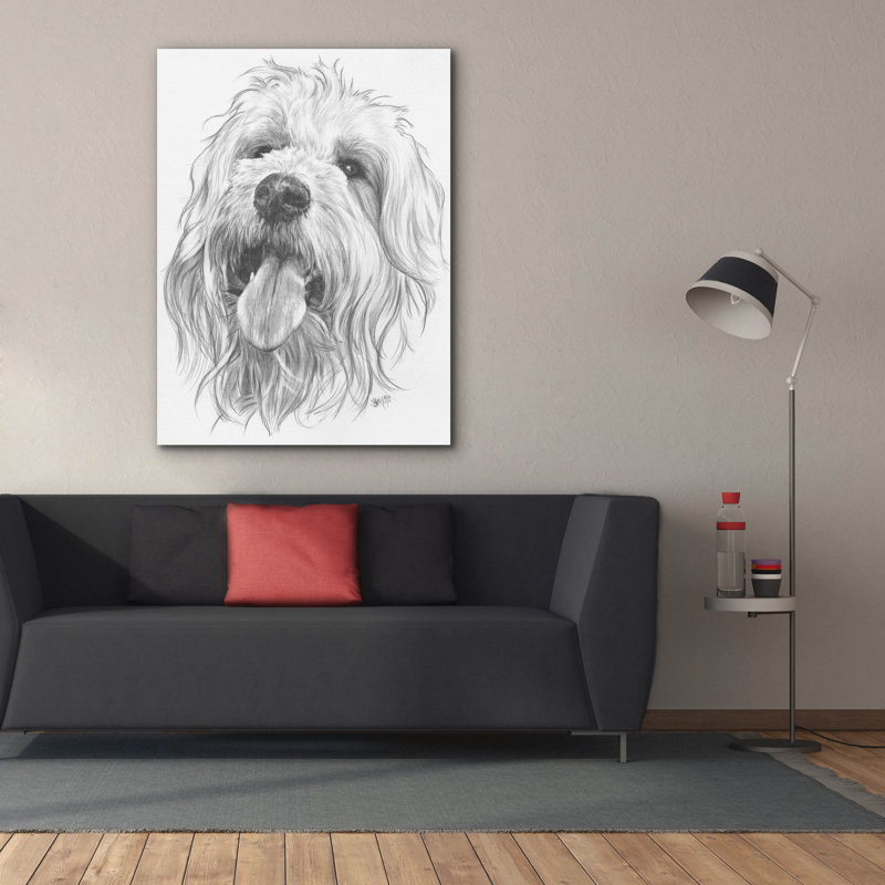 Goldendootle sur toile par Barbara Keith, H 54 po x l 40 po x P 1,5 po