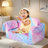 Compression Modular Kids Sofa, Perfect Sleeper Extra Convertible Sofa To Lounger, Comfy 2-In-1 Flip Open Couch Sleeper For Kids Pink Small Sofa