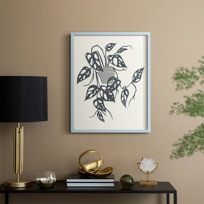 " Growing Leaves VI ", Blue, 11" H x 9" W