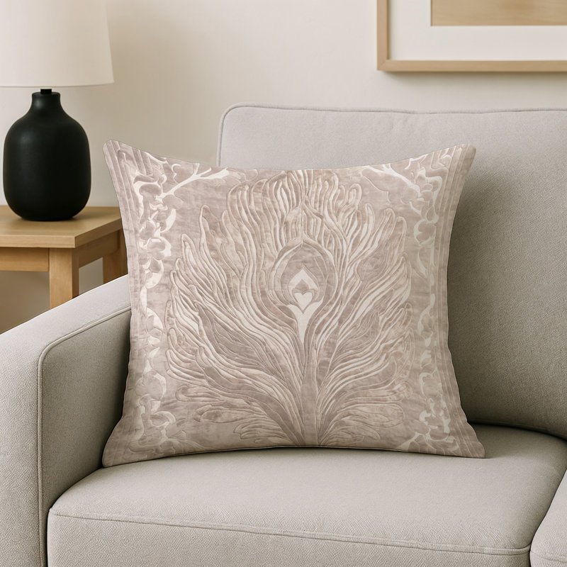 Coussin décoratif intérieur et extérieur Modern, Gris abstrait 138, Carré 16 po