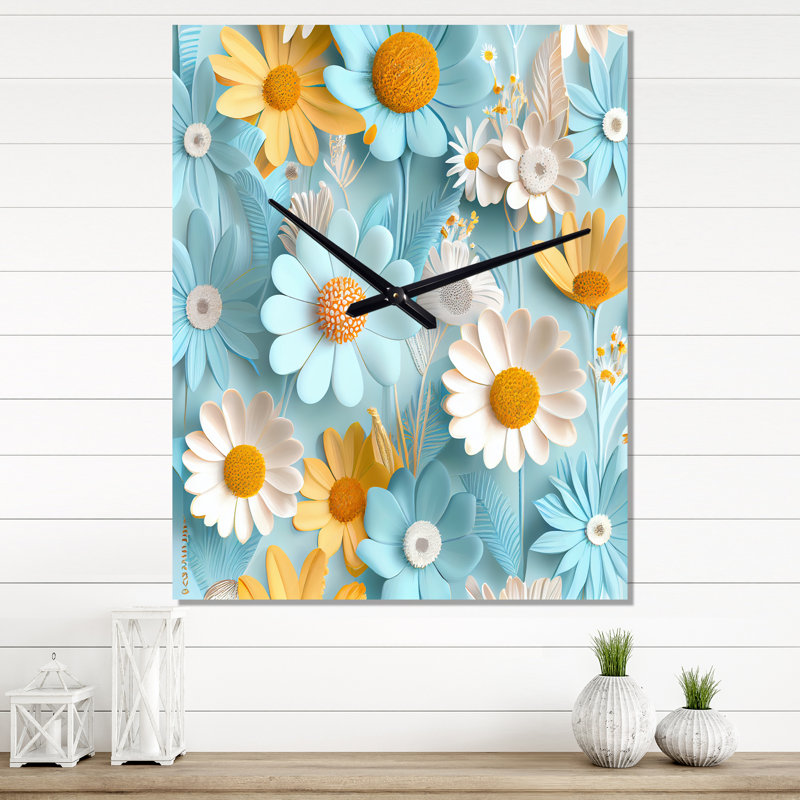 Jermelle - Horloge murale bouquet floral, Petit