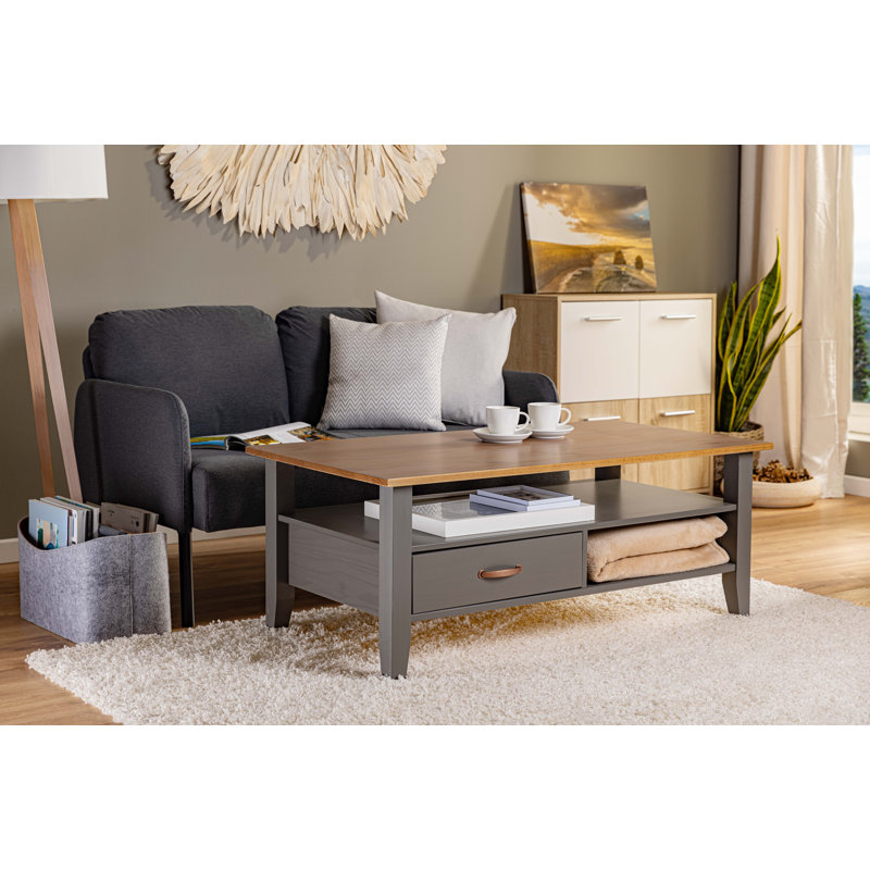 Westerland Solid Wood 4 Legs Coffee Table with Storage