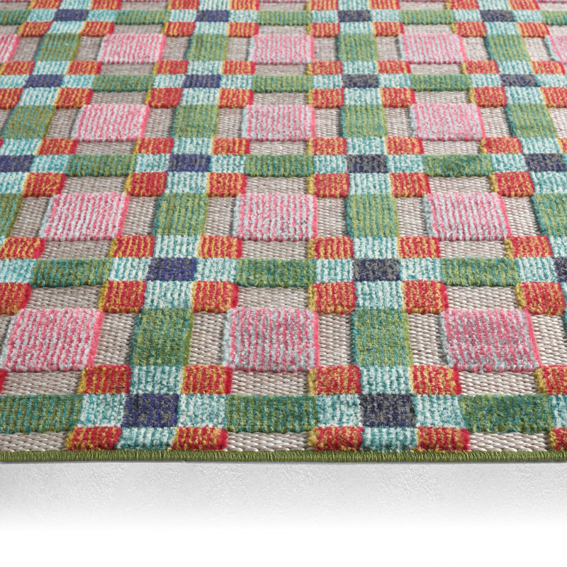 Tapis multicolore à motif géométrique Lindsey, Tapis de couloir : 3 pi x 10 pi