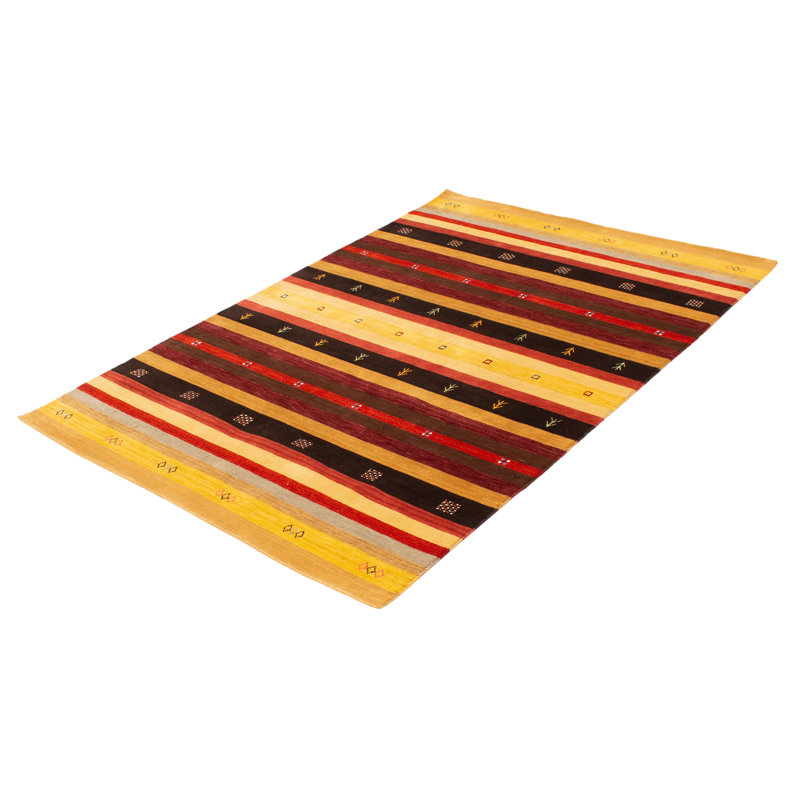 Tapis multicolore Helbe Gabbeh 6 pi 3 po x 9 pi 1 po