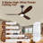 3 Blade High Wind Power Ceiling Fan With Dc Motor,6 Speed, Timer, Reversible & Energy Saving ,ideal For Bedroom, Living Room - Quiet Modern Design-1357306738-1357153132