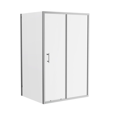 Shavae Bathroom Shower Enclosure Cubicle Sliding Door with 760mm Side Panel Screen - 1900 x 1200 mm