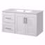 Meuble-lavabo mural, armoire de rangement flottante avec 2 tiroirs, lavabo simple en céramique à 3 trous, armoire moderne avec tablette réglable-1849080392