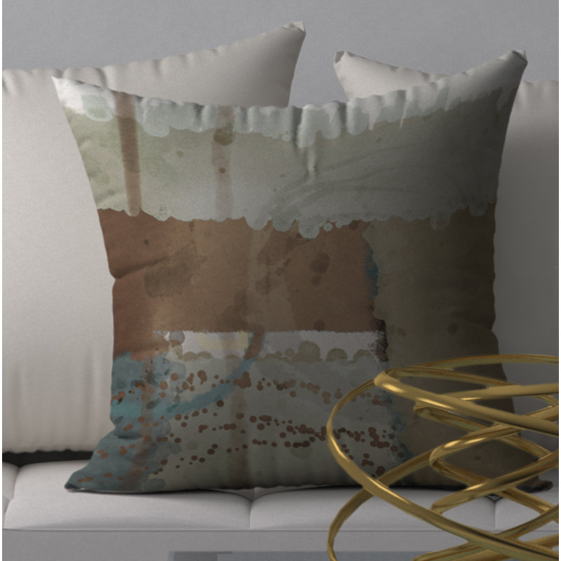 Abstract Reversible Throw Pillow, 24" x 24"