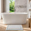 Tapis pour salle de bain en mousse viscoélastique blanche antidérapante 16 po x 24 po-133352964-133352968