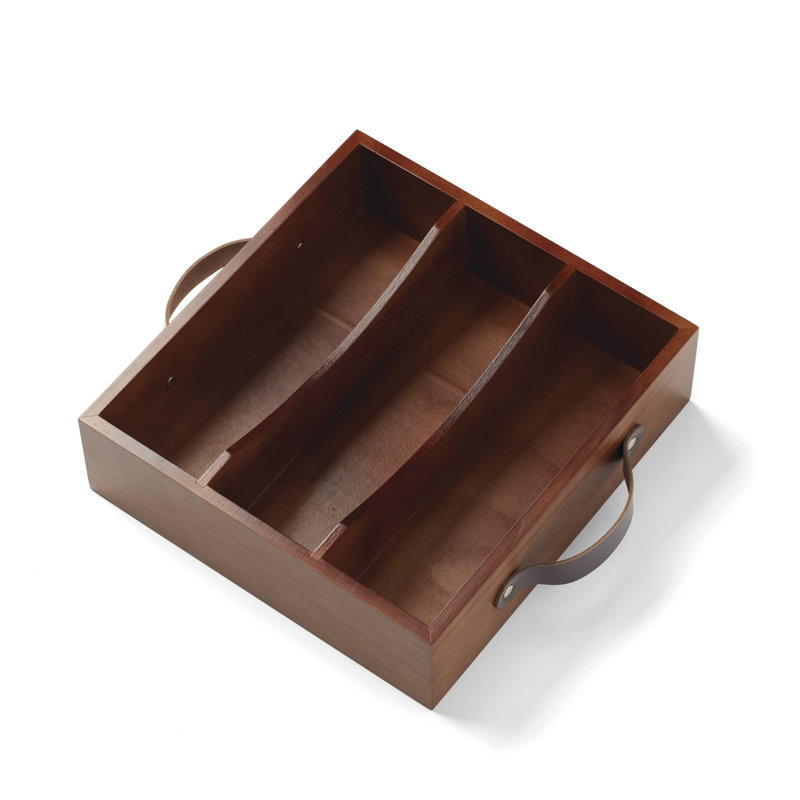 Mooncrest Stainless Steel 30-Piece Flatware Set with Wooden Caddy