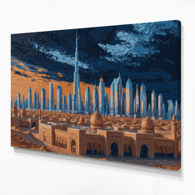 Cities Riyadh Saudi Arabia Blue Canvas Wall Art
