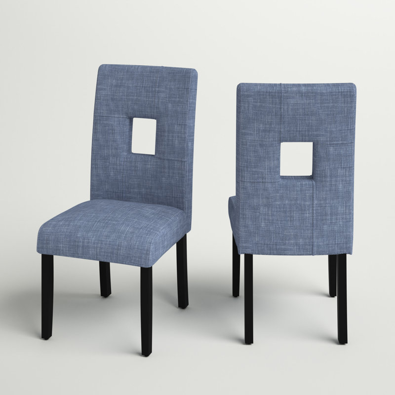 Chaise d'appoint rembourrée Aayush, bleu