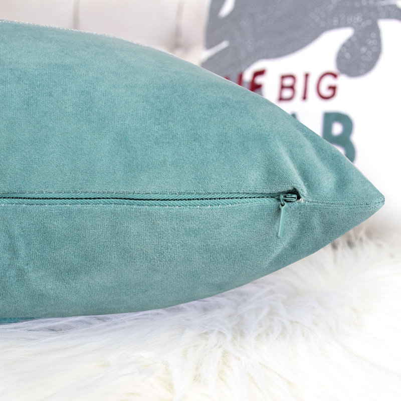  Velvet Throw Pillow, Teal
