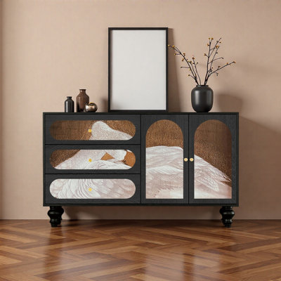 French Vintage Solid Wood Drawer Storage Cabinet