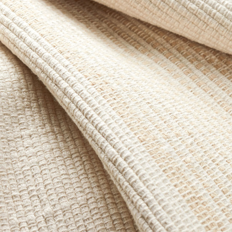 La Mirada Wheat Handwoven Cotton Rug, Rectangle 4' x 6'