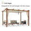 Écran de remplacement pour pergola rétractable mauve-87037580-87037585