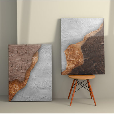 Élégantes peintures sur toile décoratives (2 pièces), 19,7 po x 27,6 po chacune | 100% toile avec cadres 100% bois | Superbe art mural pour le salon et la chambre à coucher, parfait pour la décoration intérieure et les idées de cadeaux