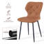 Faux Leather Upholstered Dining Chairs with Wide Curved Back and Metal Frame-1372287868-1372287871