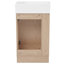 Meuble-lavabo 18,6 po avec lavabo, meuble-lavabo avec tablette à deux niveaux, orienté vers la gauche ou vers la droite