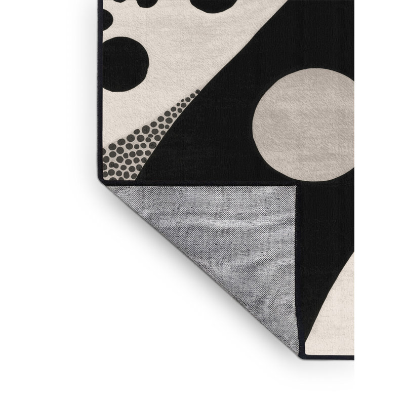 Tapis marocain décontracté lavable à la machine en gris Paulett, 8 pieds carrés