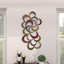 Décoration murale abstraite multicolore en métal festonné