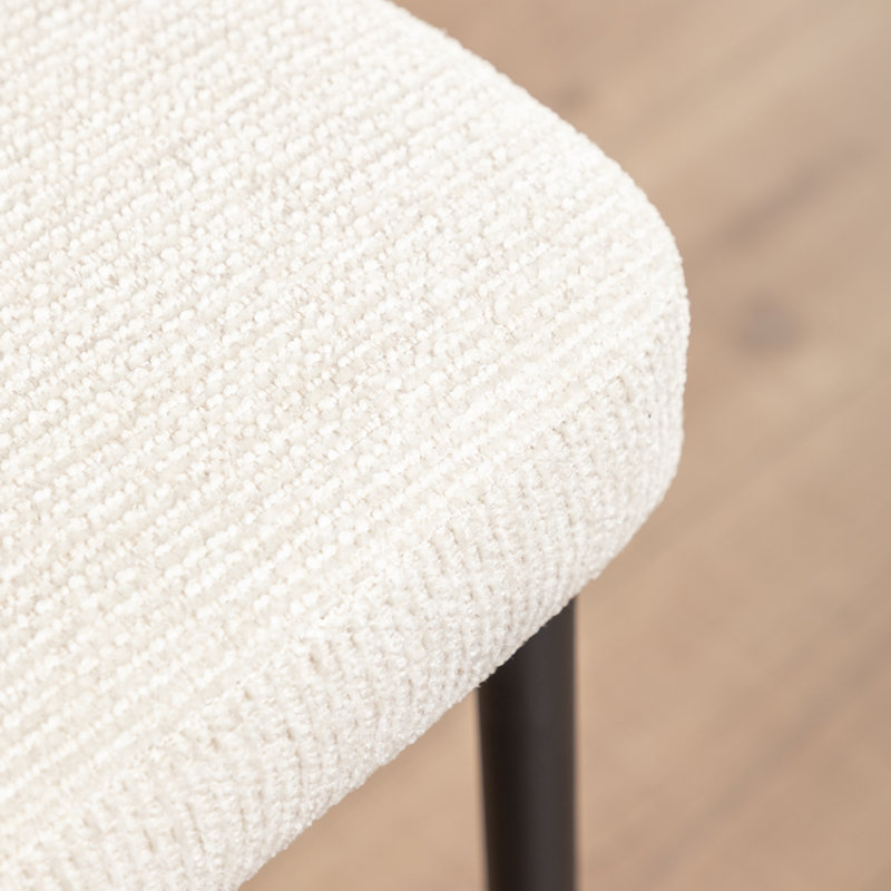 Tabouret de comptoir rembourré Devane, Beige
