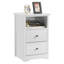 Behr 40cm W Solid + Manufactured Wood Bedside Table-2092000161