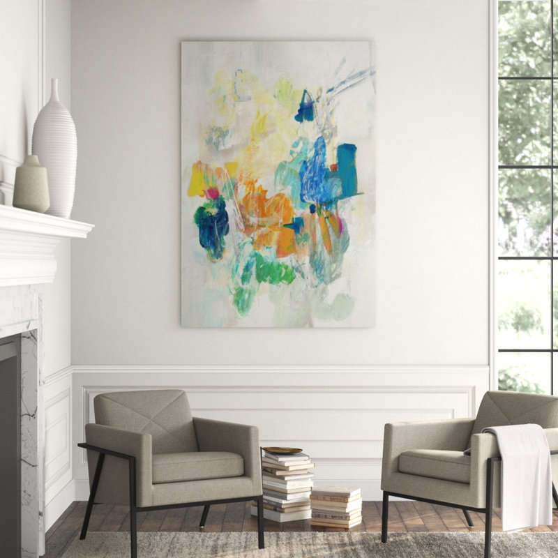 Exciting Palette II Print by Elle Youngstrom, Hand Embellishment, 59" H x 40" W x 1.5" D