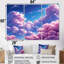 Ensemble de salon art mural nuage rose-2072474246-2072474244