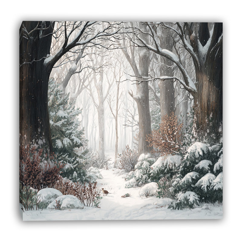 «Deep Forest Winter Trail», art mural sur toile tendue, H 30 po x l 30 po