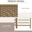 Paravent en bois naturel 3. Cloison d'intimité tissée à la main. S'améliore dans les pièces. , Papier double face. Pour le salon, la chambre à coucher, le bureau. Pliable, peu encombrant. Aucun assemblage requis. Pièce de moustiquaire de 5,6 pi.