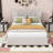 Lafonya Upholstered Linen Standard Bed with Drawers-1460809489-1460809488