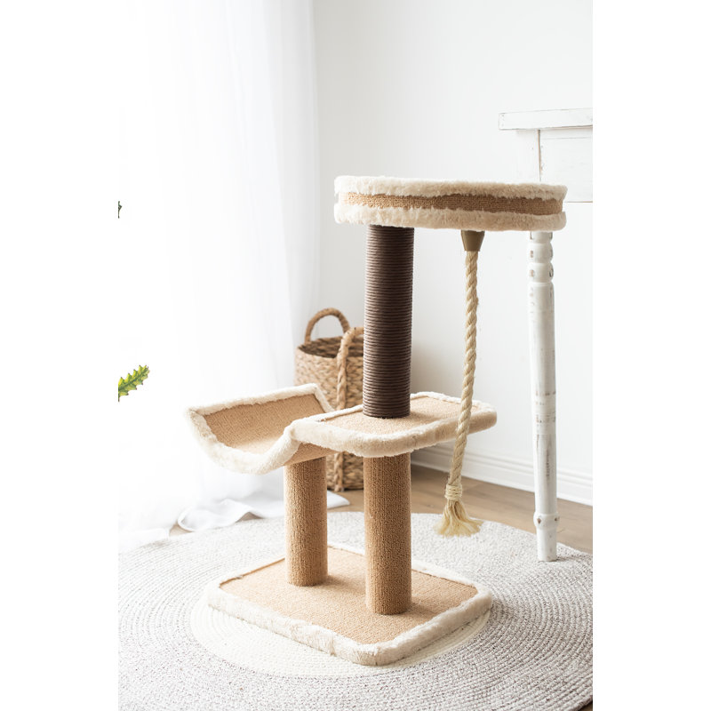 Arbre à chat 27 "avec perchoir et corde Catry, Beige