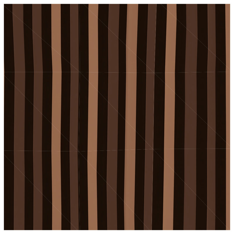 Coussin Stripes, Rayures brunes, Carré 14 po