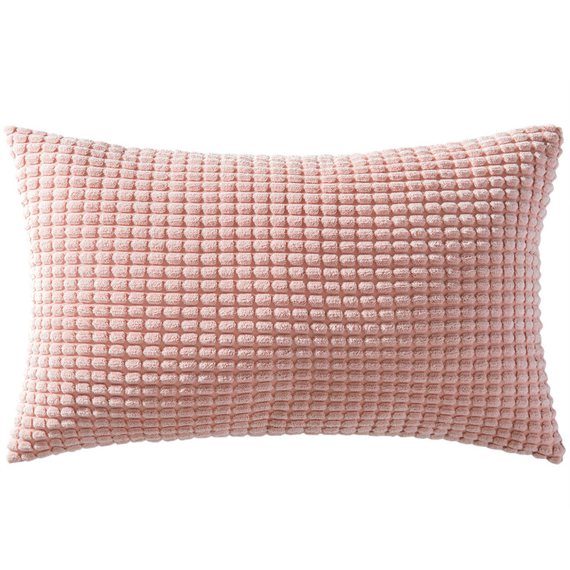 Coussin en velours côtelé doux, Rose