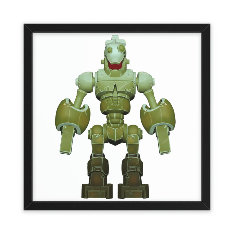 Trinx Green Robot - Picture Frame Illustration | Wayfair