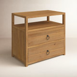 Lark 2 Drawer Wide Nightstand