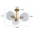 Kaynen 3-Light Modern Sputnik Globe Semi Flush Mount-1504580589