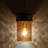 Latavious 6.5"W 1-Light Gold Pendant Light with Textured Glass Brown Mango Wood & Glass Shade