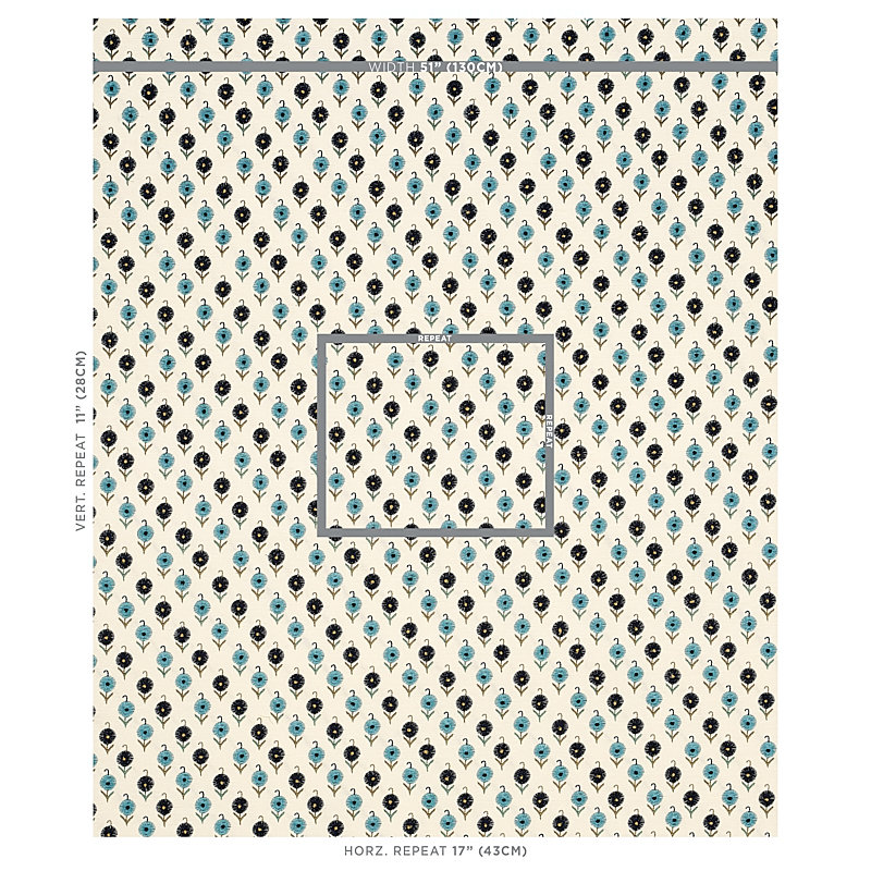 Avodica Embroidery Fabric, Aegean