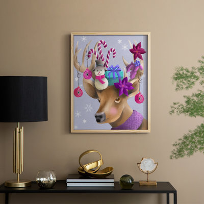 Christmas Friends II Framed Print - Solid Wood