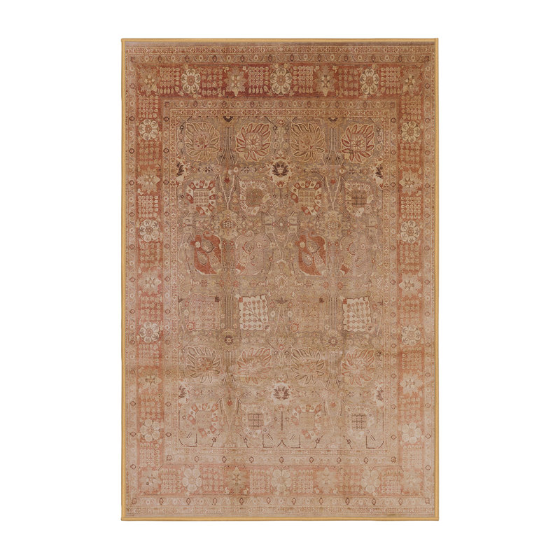 Tapis oriental brun clair, Carré 4 pi