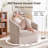 360-Degree Swivel Upholstered Armchair with Accent Pillow-367928017