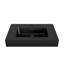 Lavabo de salle de bain intégré de 76 cm (30 po) en surface solide noire mate avec trop-plein intégré