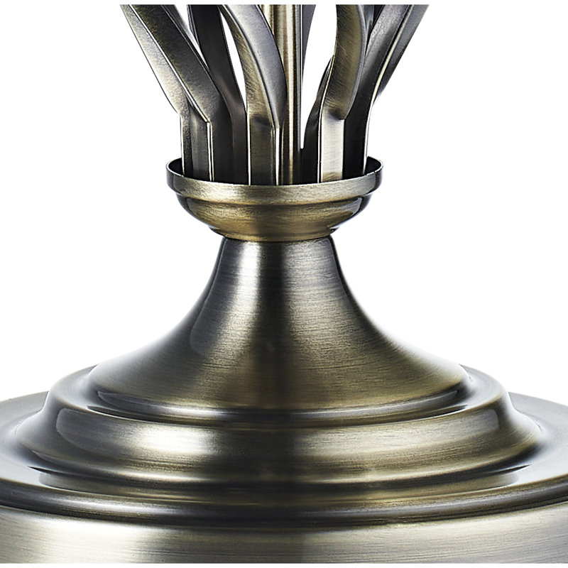 Traditional Table Lamp Base with Twist Stem Design and Inline Switch, Antique Brass