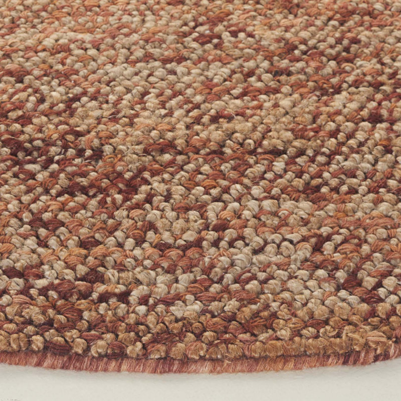 Ellman Hand Woven Jute/Wool Rug in Brown, Round 6'