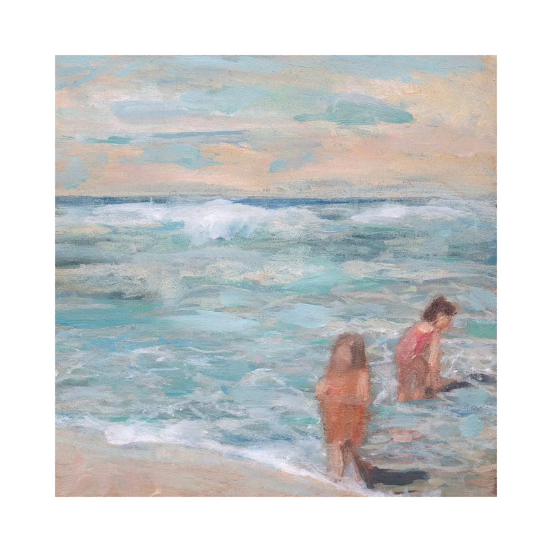 Friend's Day At The Beach 1 Piece Wall Art on Canvas, 93.98 cm H x 93.98 cm W x 3.175 cm D, Does Not Apply