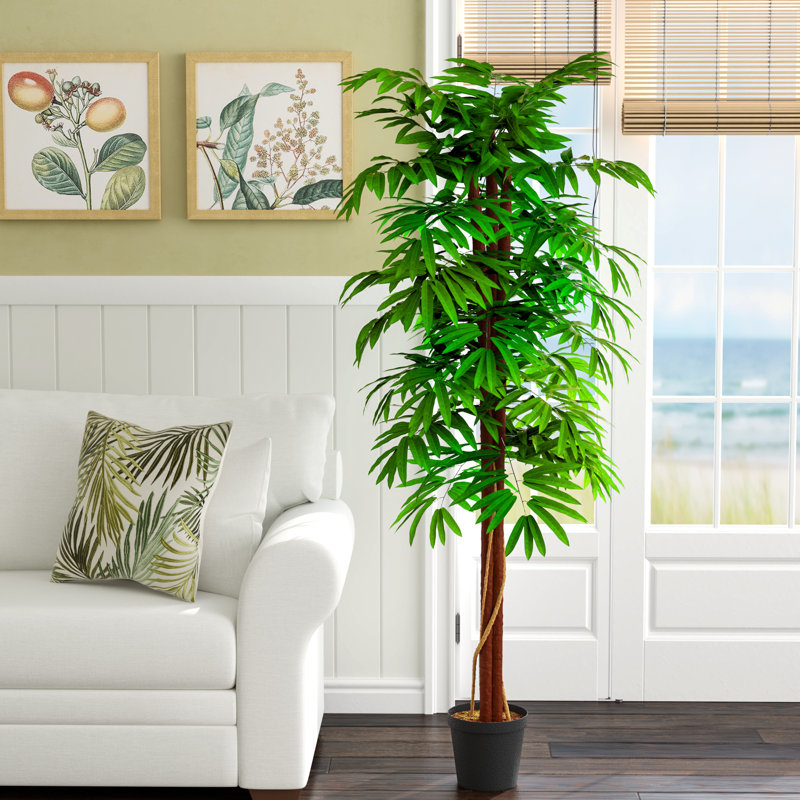 Arbre de mangue artificiel dans un pot en plastique