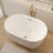 43" Premium Acrylic Freestanding Bathtub With Seat